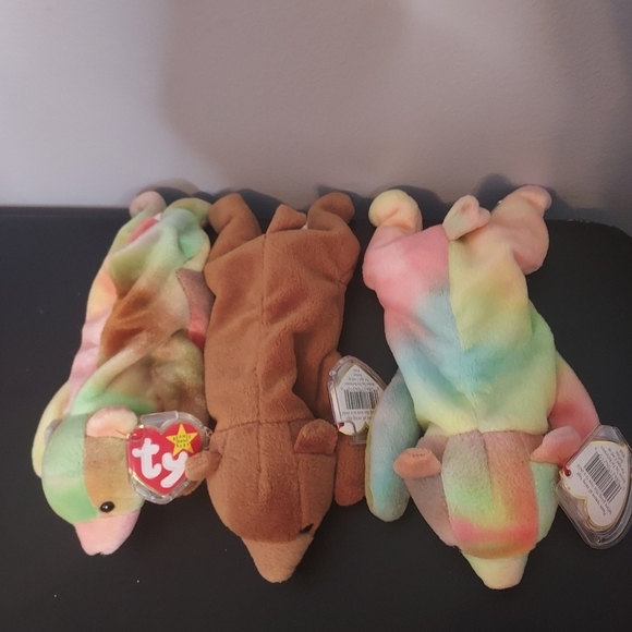 Set Of 3 Beanie Babies Cubbie And 2 Sammy - Picture 3 of 10